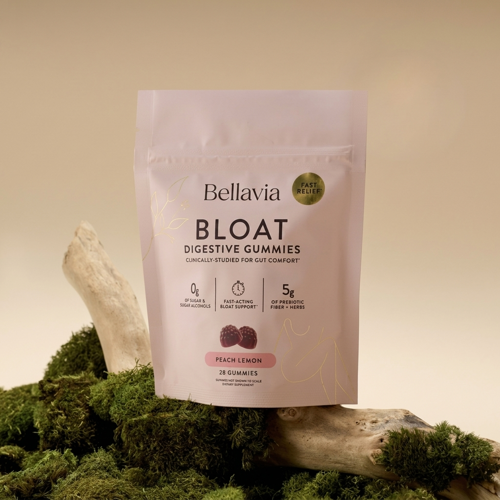 Bellavia Bloat Digestive Gummies — Peach Lemon, 28 gummies