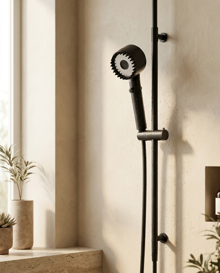 Softwater filter in a warm bathroom