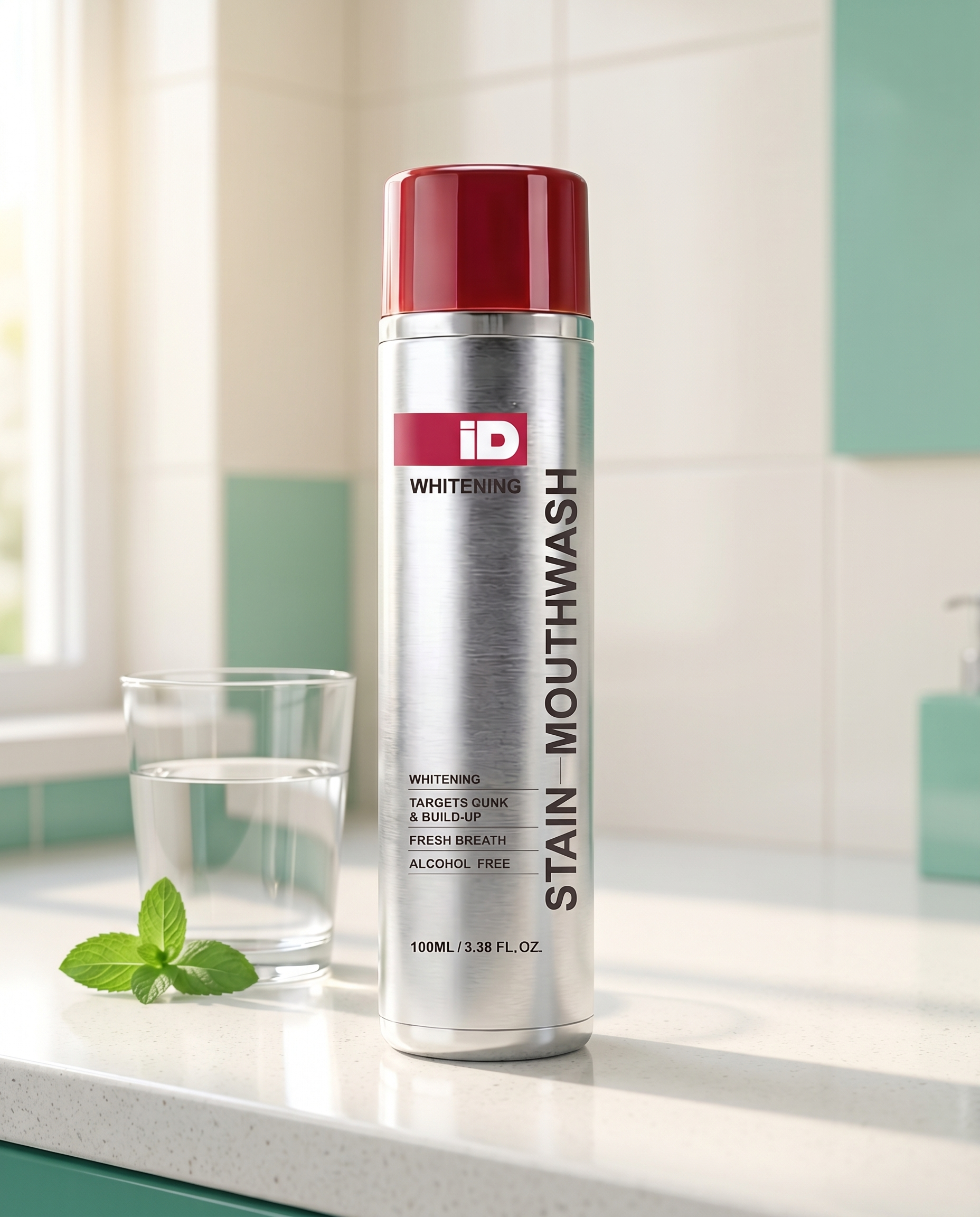 iD Whitening Mouthwash bottle