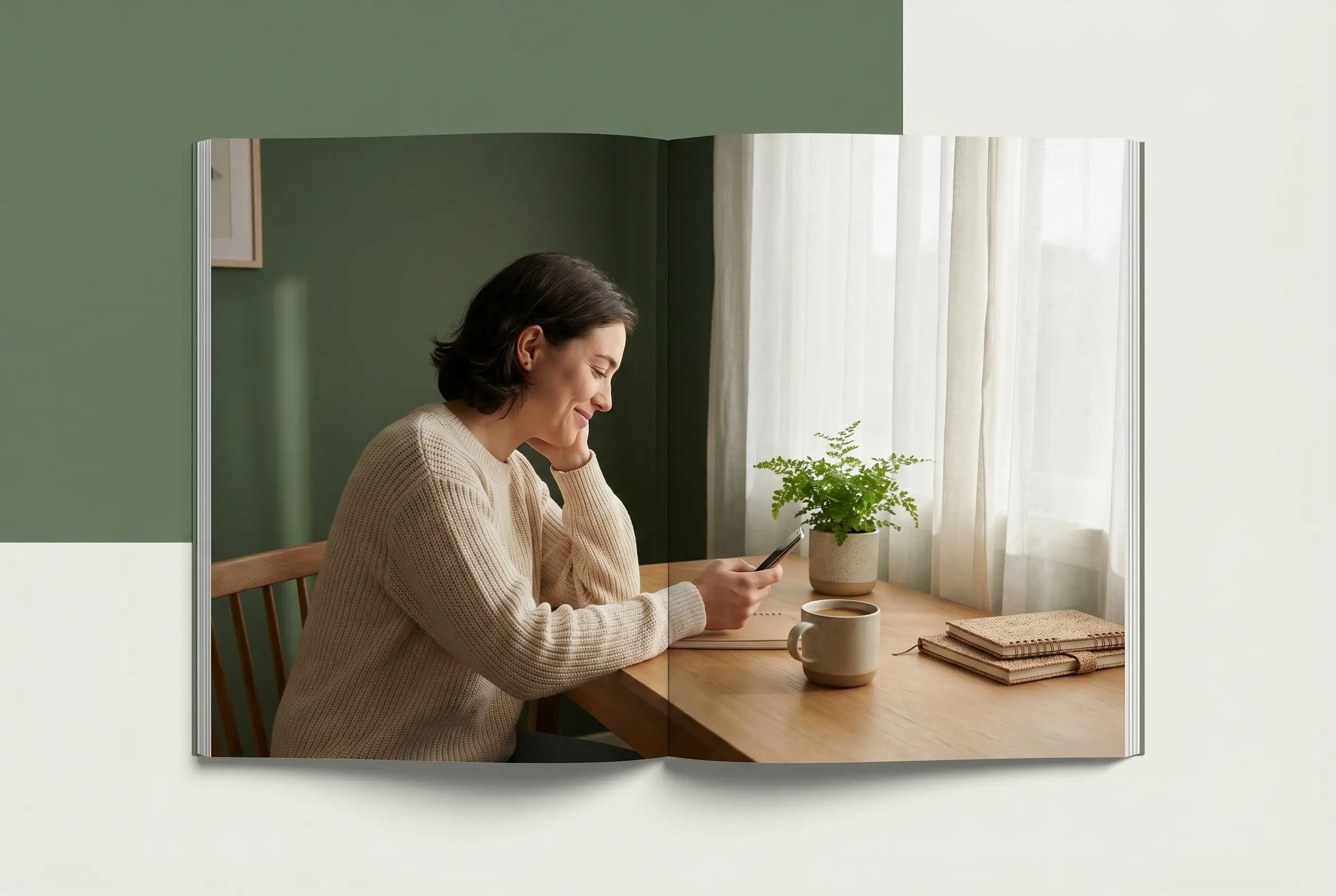 A person reviewing an affordable plan with relief