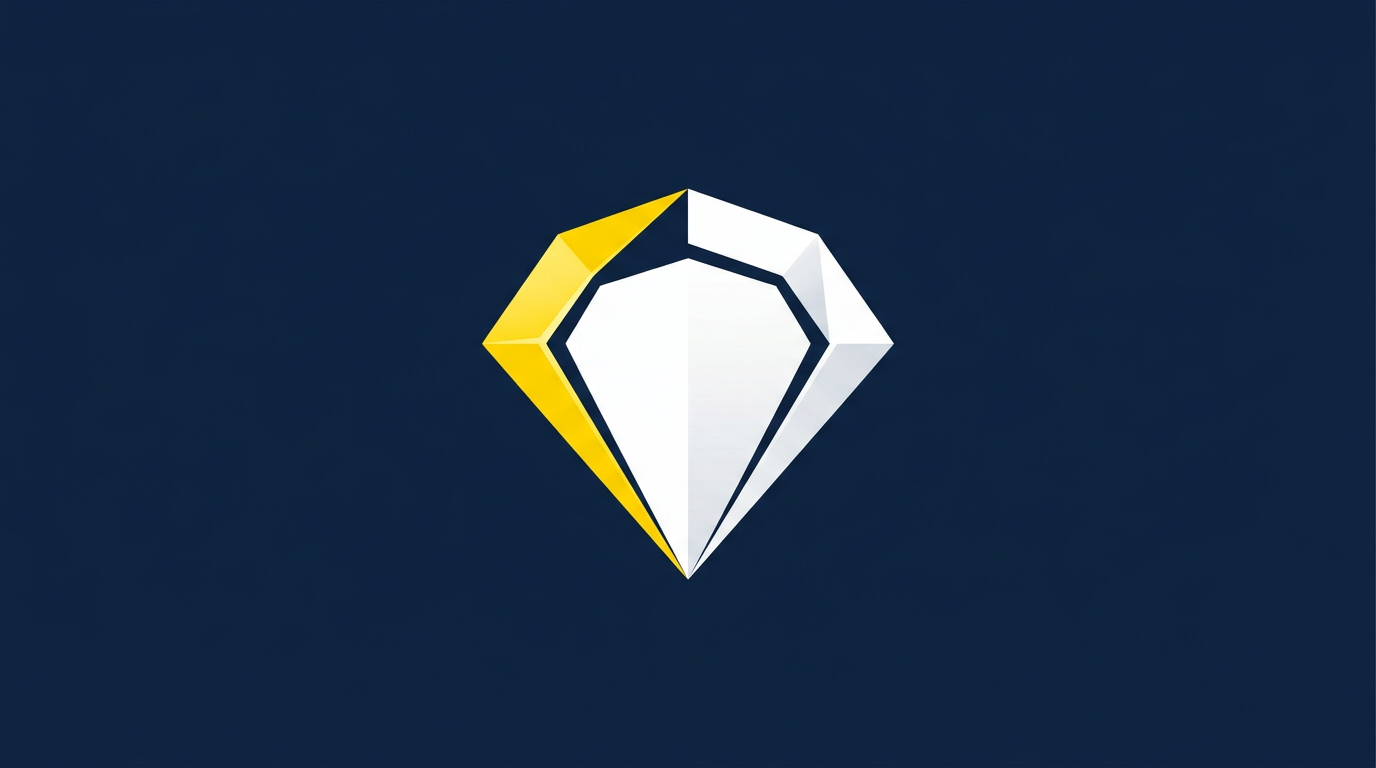portfolio-style geometric logo mark on navy background, example of ChatGPT Images 2.0 logo design output