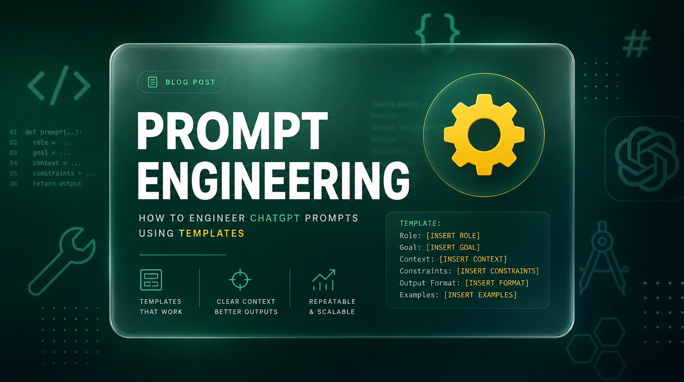 How to engineer the best ChatGPT prompts with templates glassmorphism hero