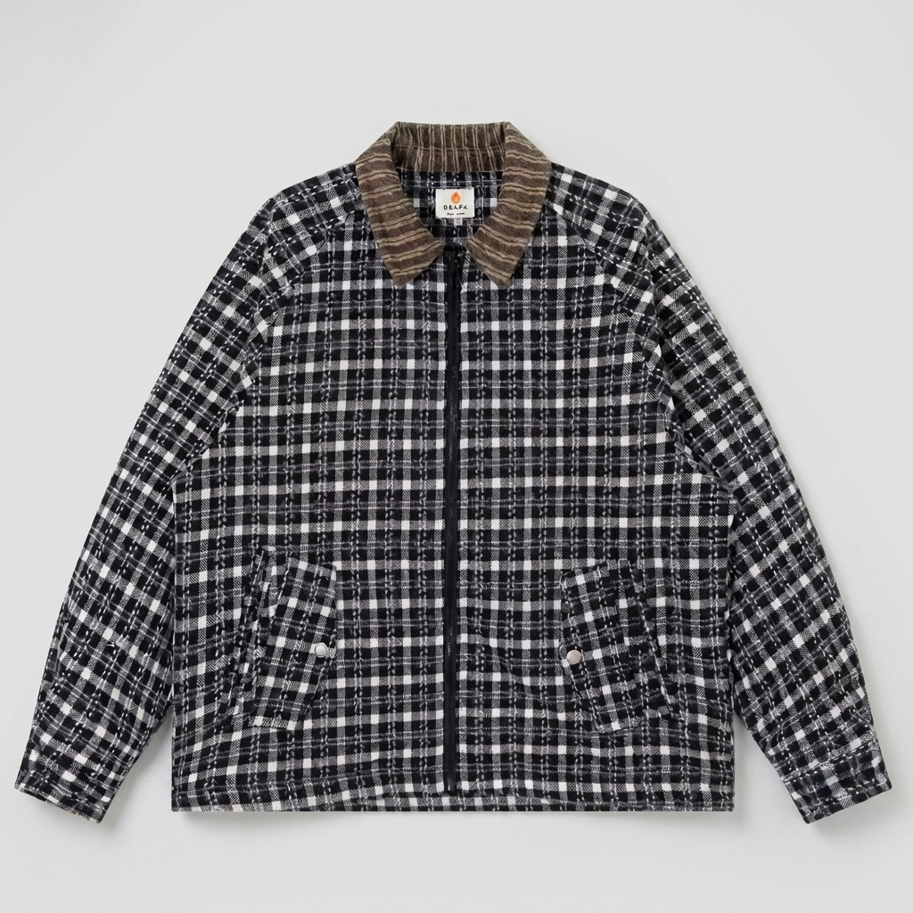 Men's American Plaid Workwear Jacket - front view