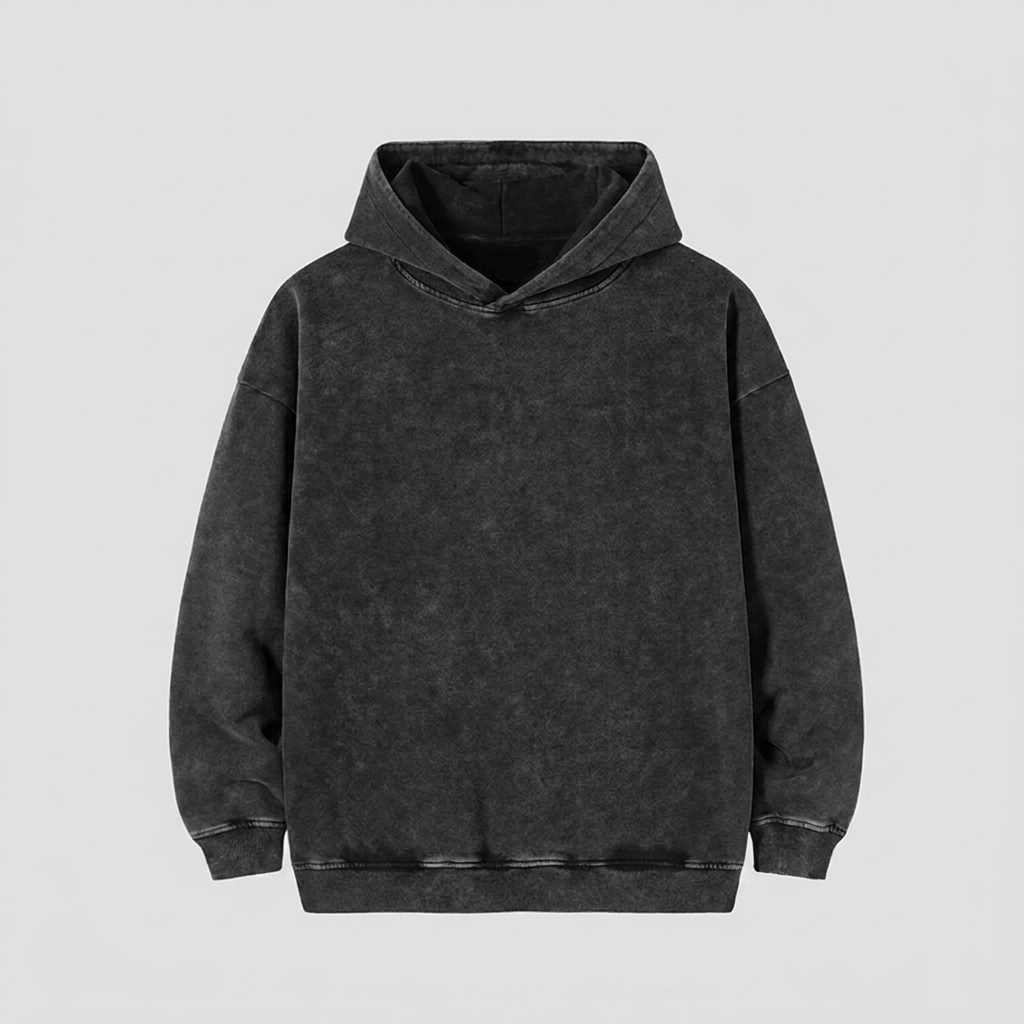 Men's Oversized Plain Hoodie - front view