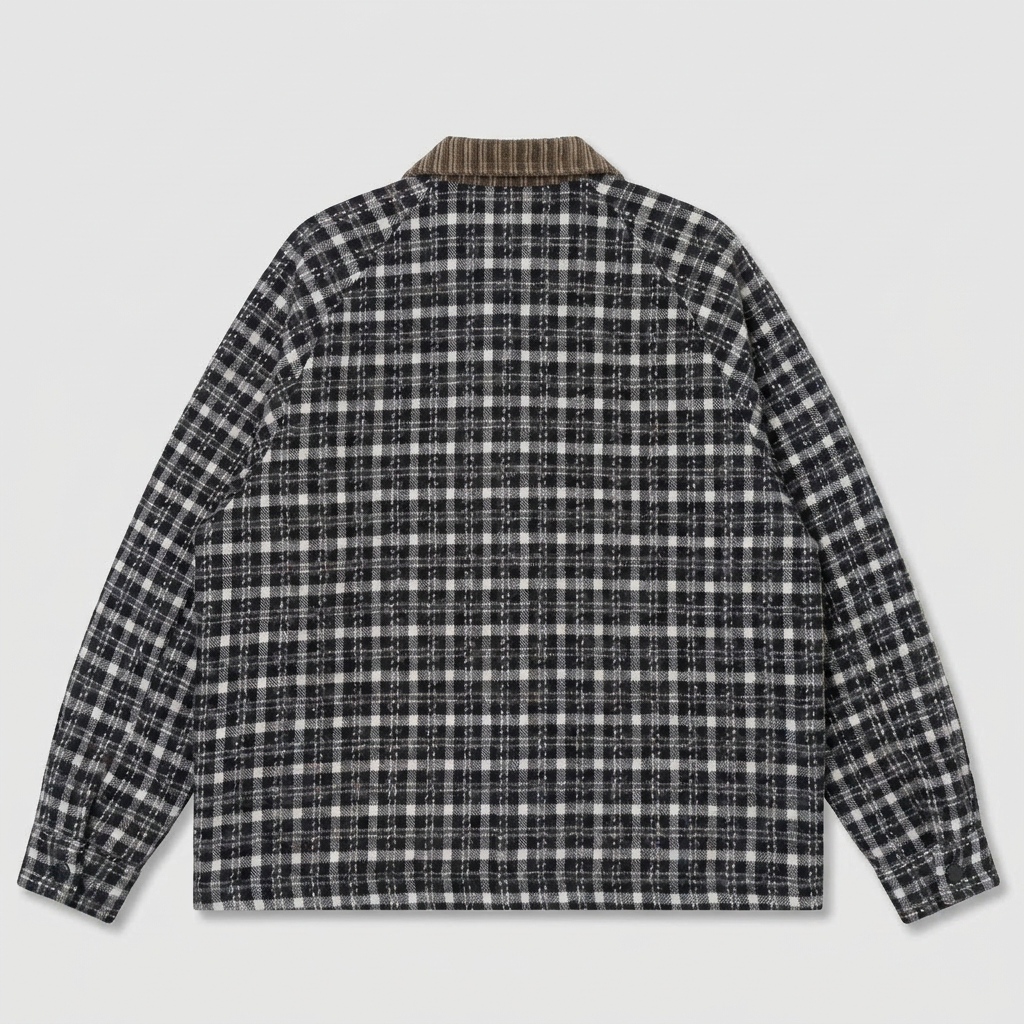Men's American Plaid Workwear Jacket - back view