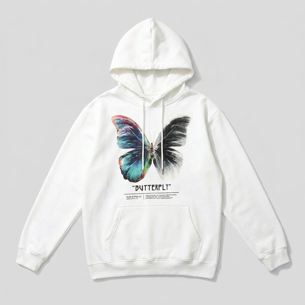Men's Butterfly Design Hoodie - front view