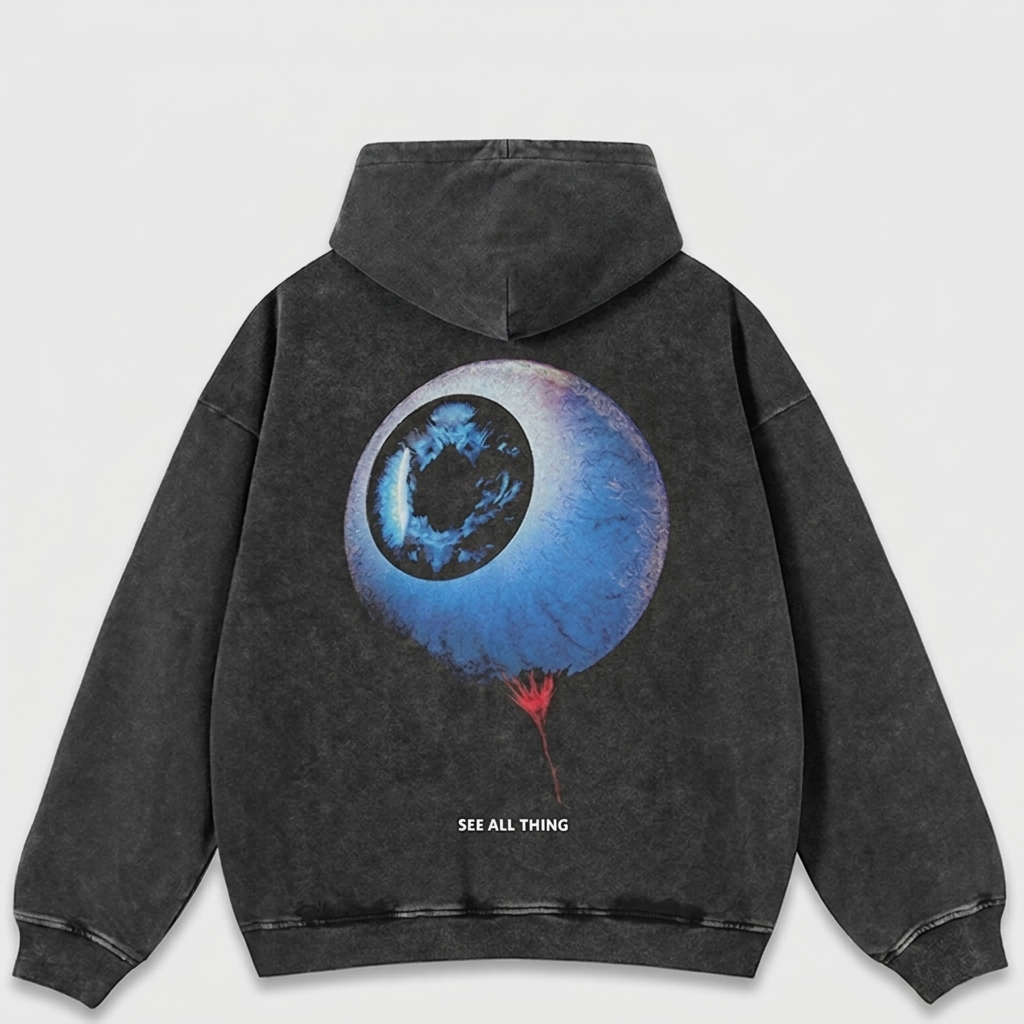 Men's Big Eyeball Graphic Hoodie - back view