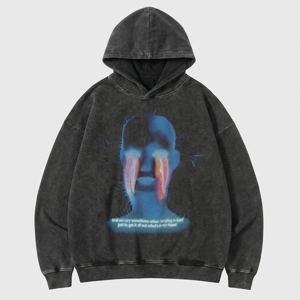 Hipster Graphic Hoodie - front view