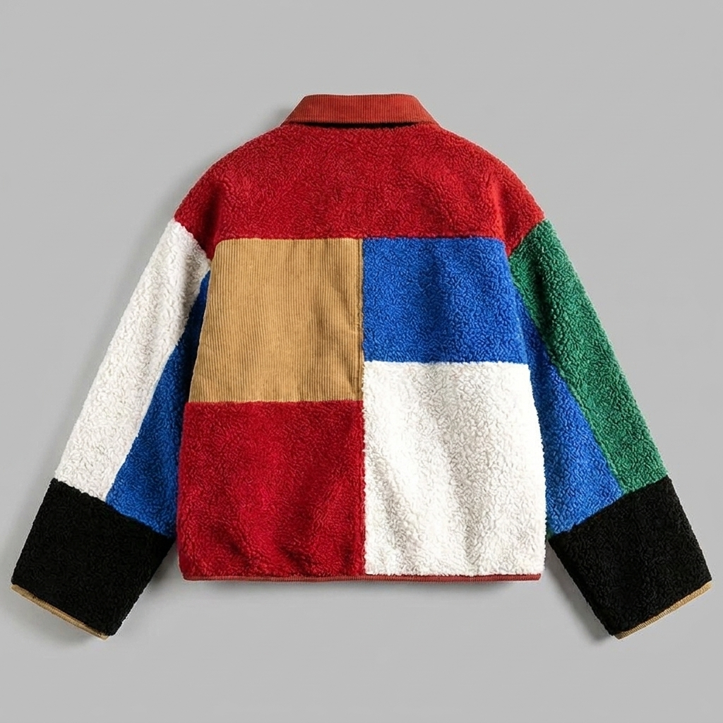 Winter Lambswool Bomber Jacket - back view