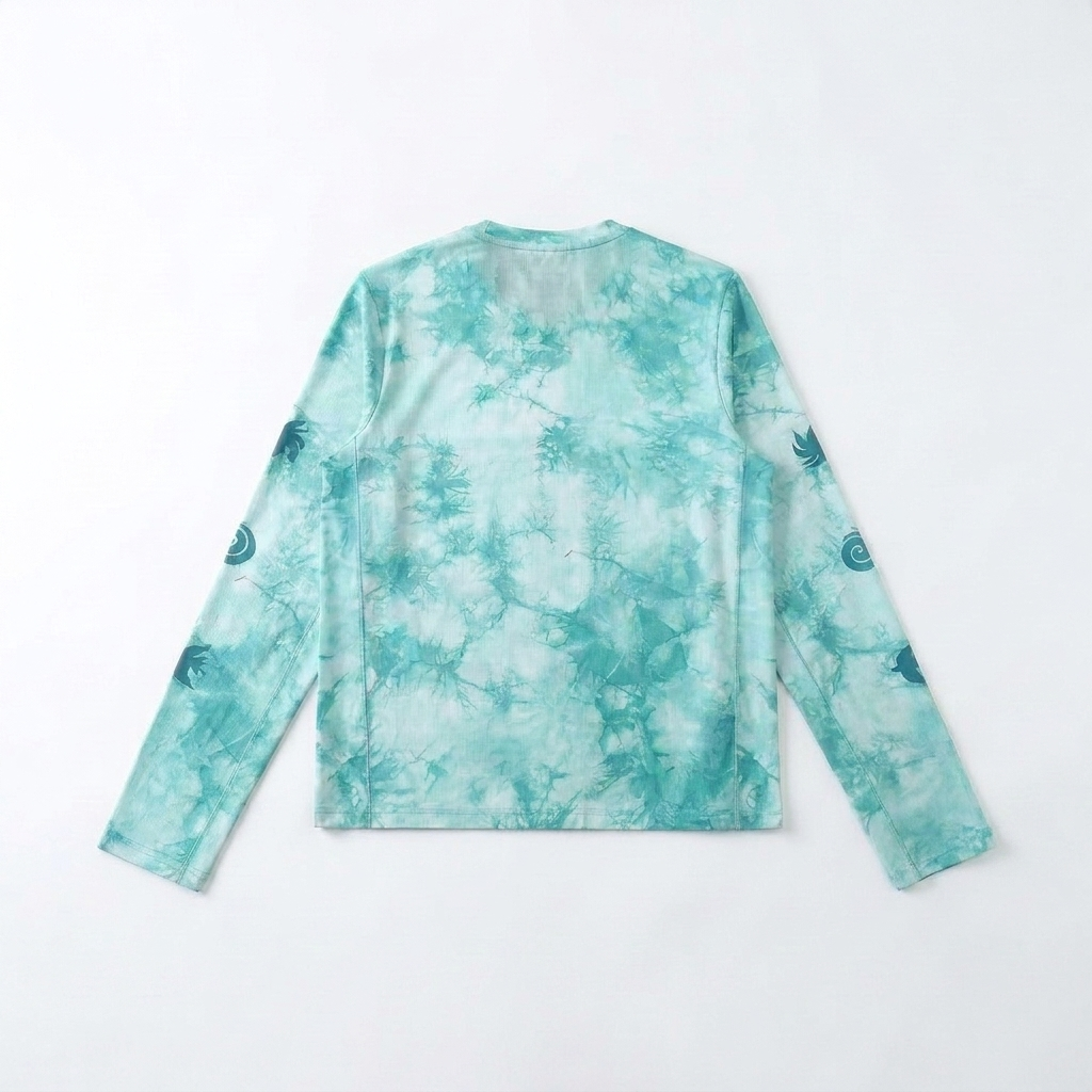 Tie-Dye Long-Sleeve Running T-Shirt - back view