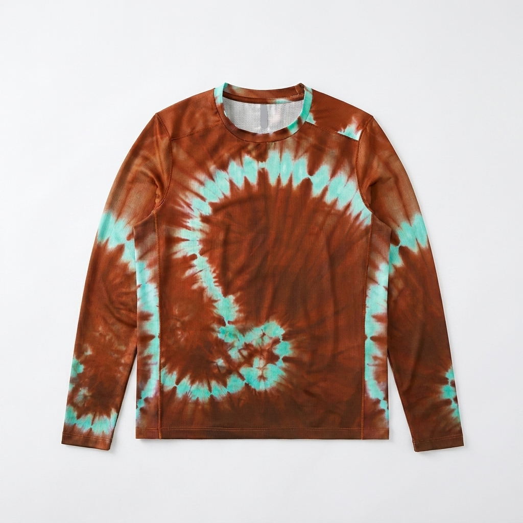 Spiral Print Sports Long-Sleeve T-Shirt - front view