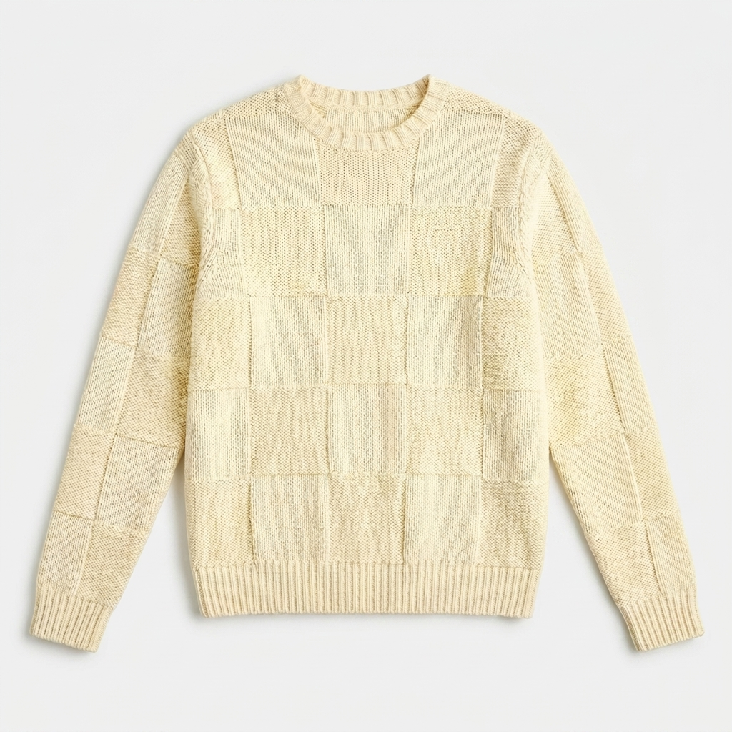 Harajuku Plaid Knit Sweater - front view