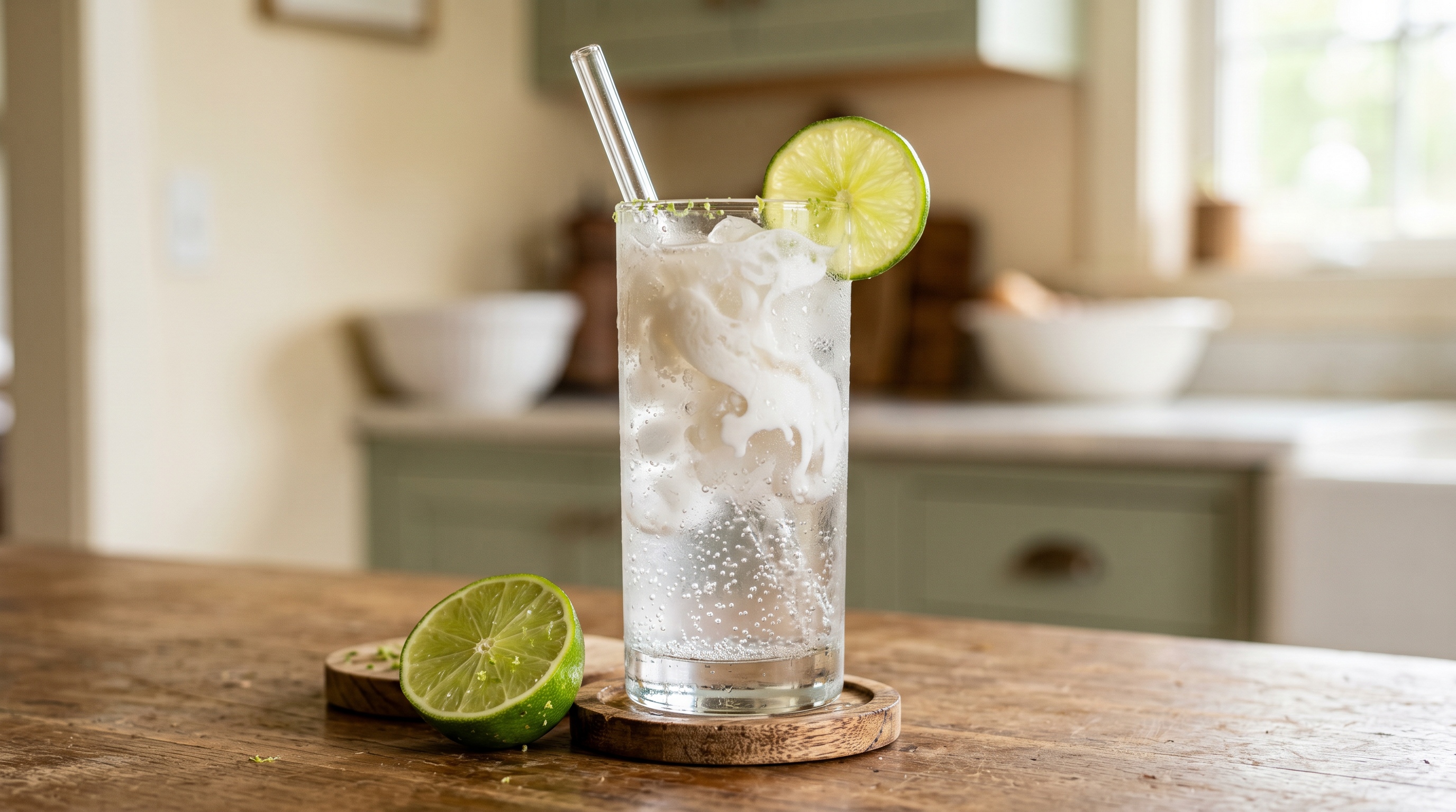 Clean Coconut-Lime Dirty Soda
