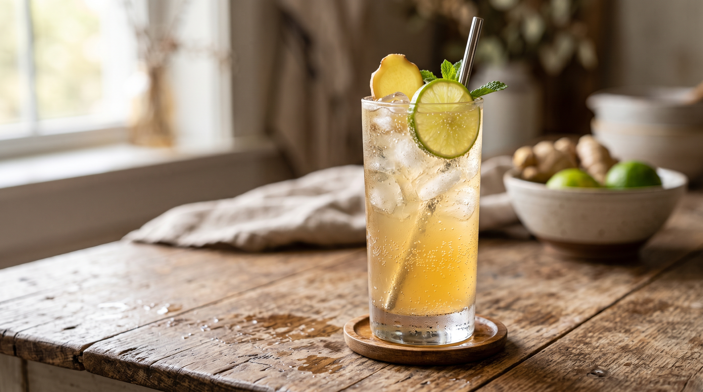 Sparkling Switchel (Haymaker's Spritzer)