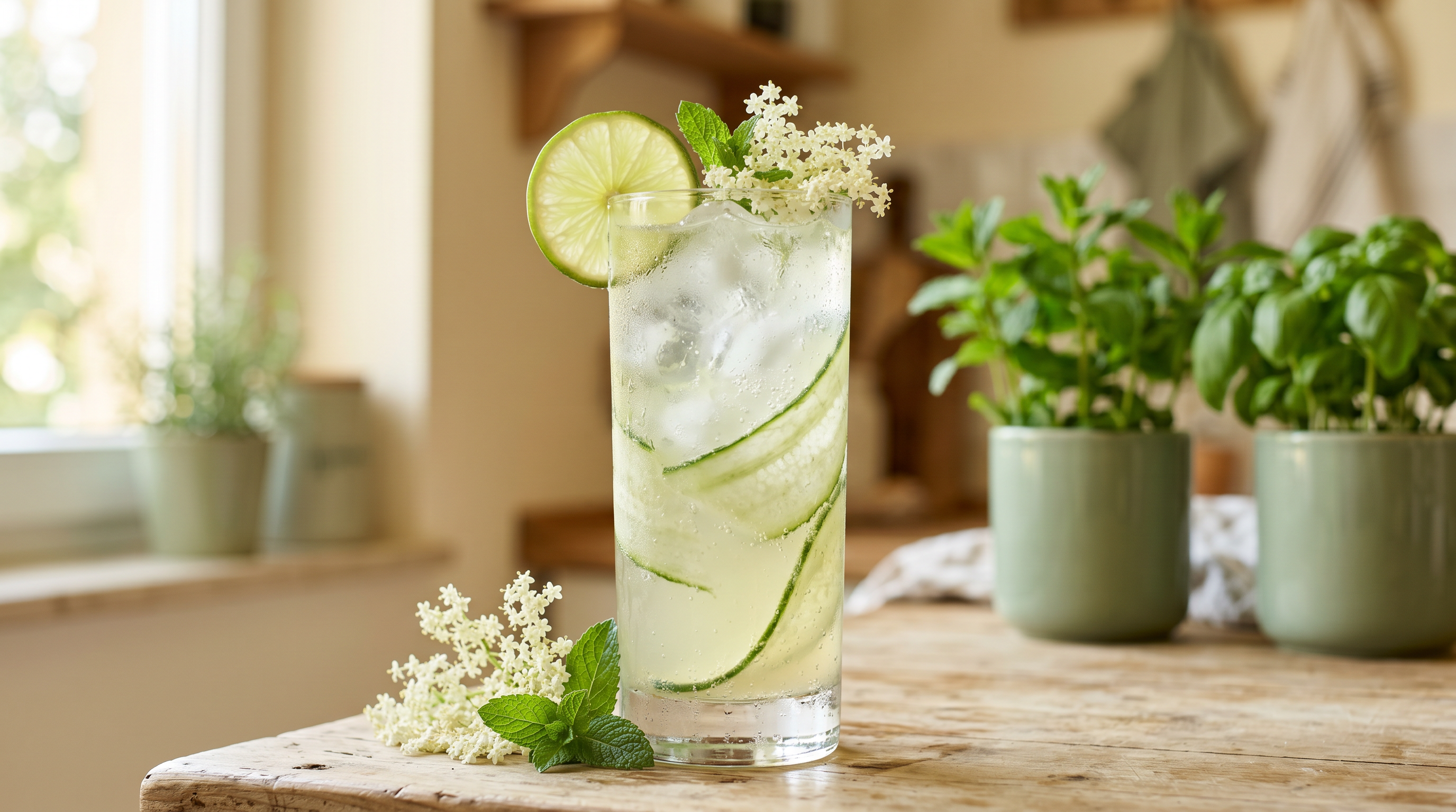 Elderflower & Cucumber Cream Soda
