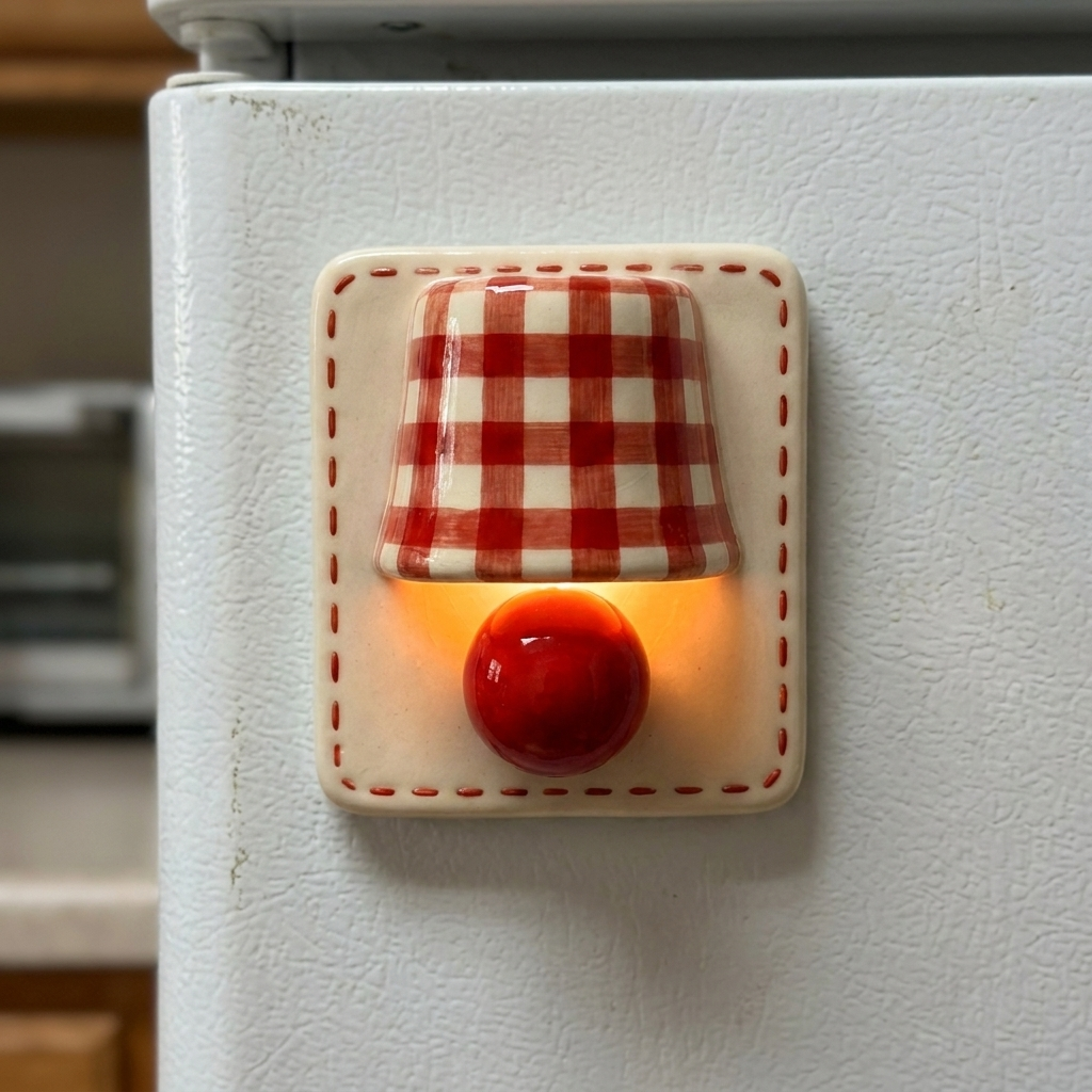 Hand-painted clay fridge magnet lamp nightlight