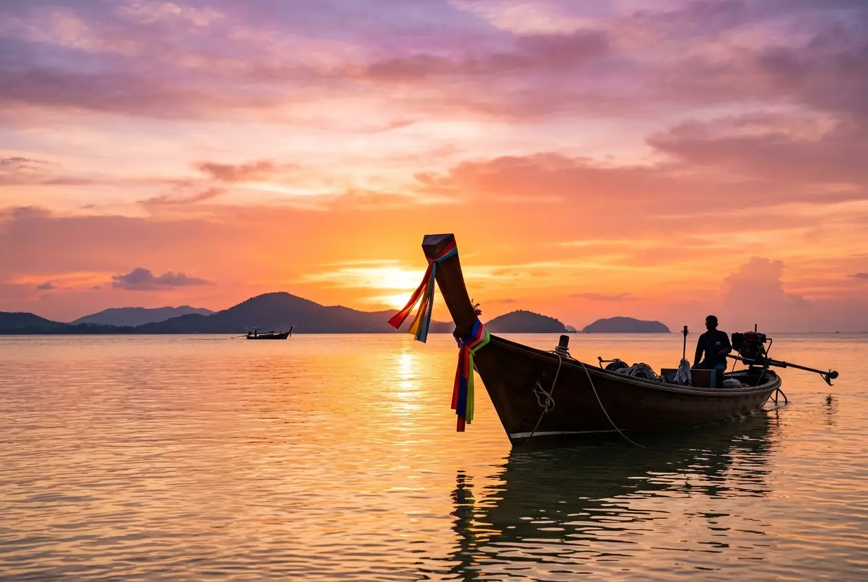 Sunset cruise off Koh Samui
