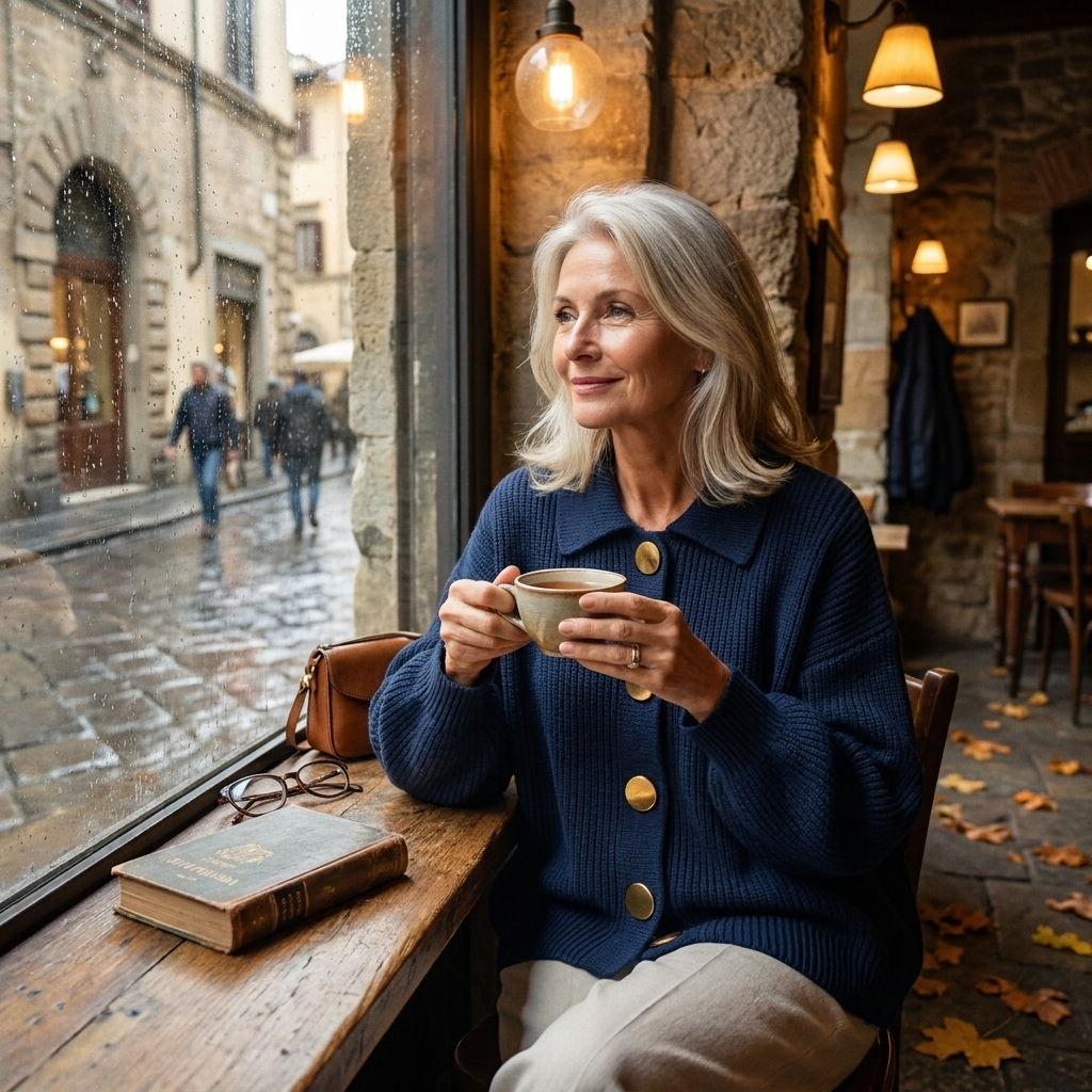 Isadora, cardigan oversize con bottoni