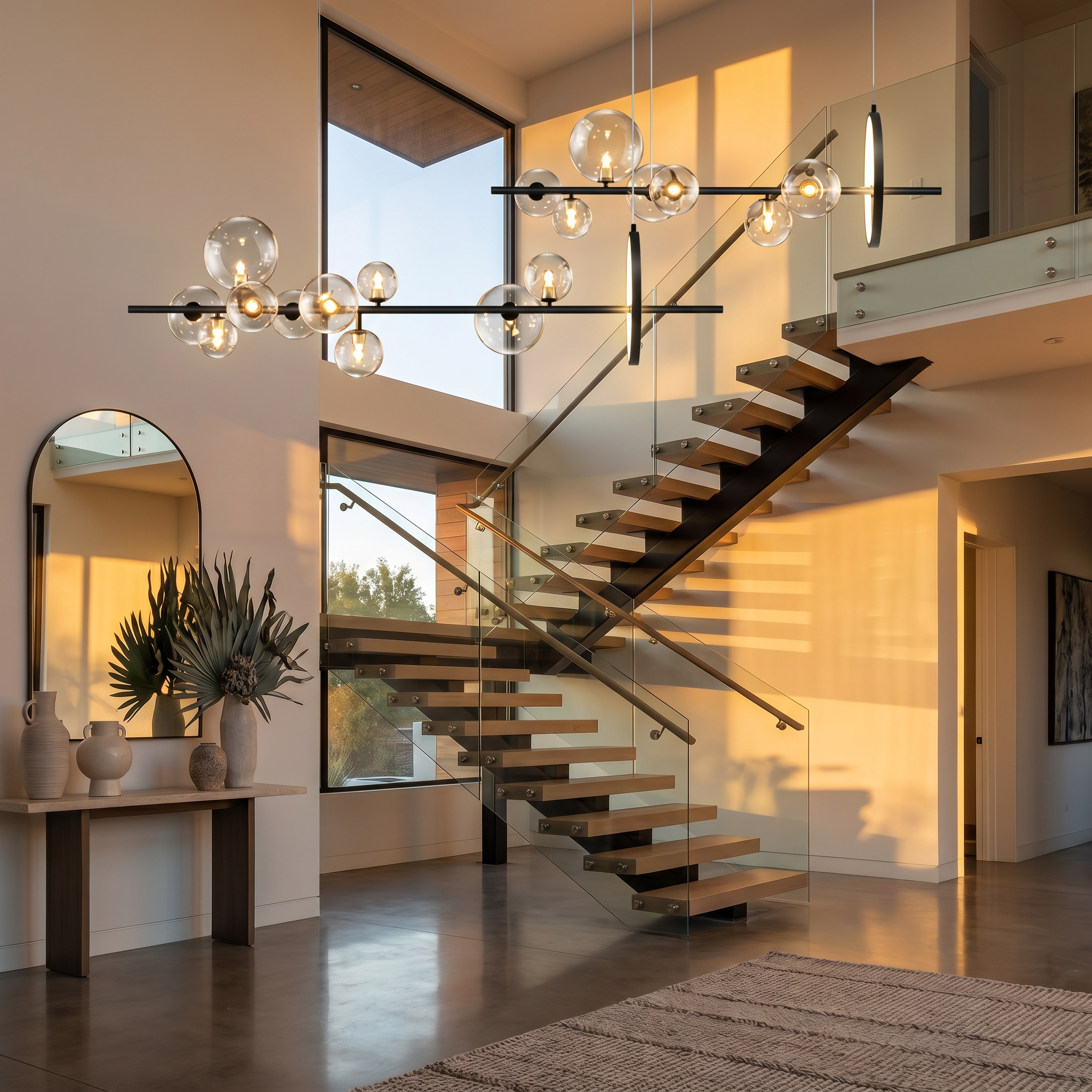Zia - Modern Glass Bubble Chandelier lifestyle