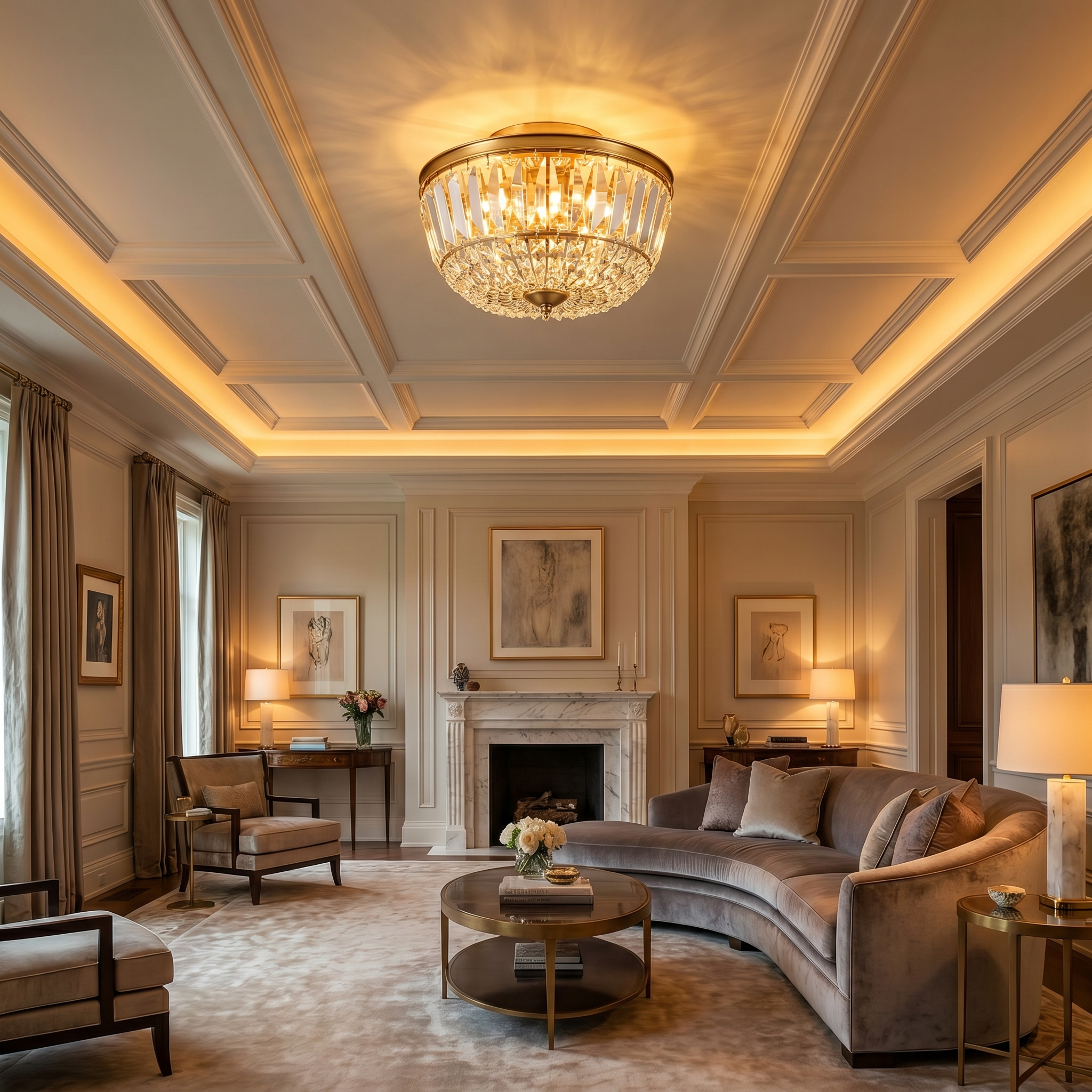 Milo - Spiral LED Ceiling Light Flush Mount Chandelier