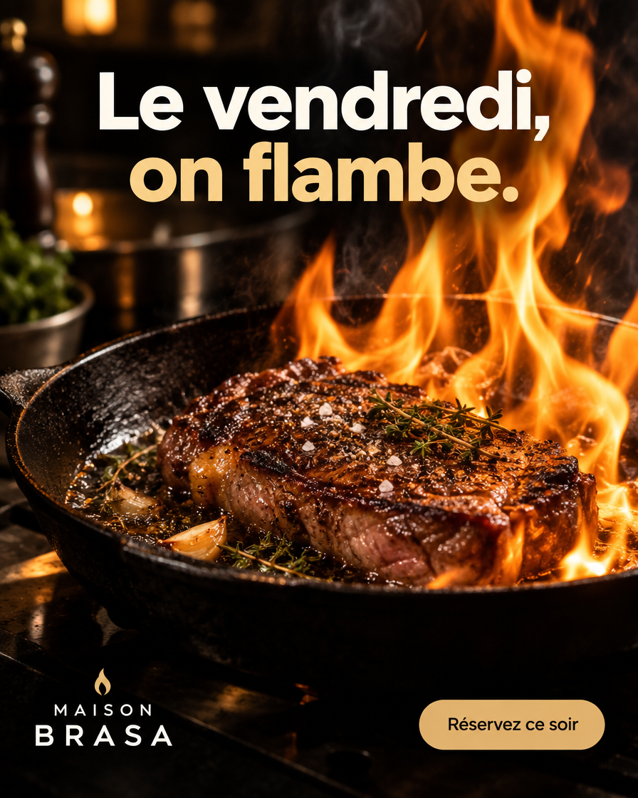 Exemple de publicité IA — Restaurant
