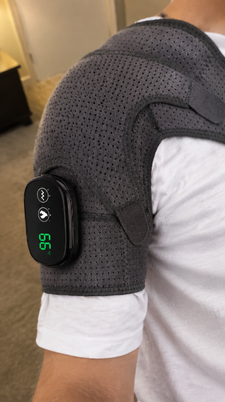 Close-up of the control pod on the upper arm