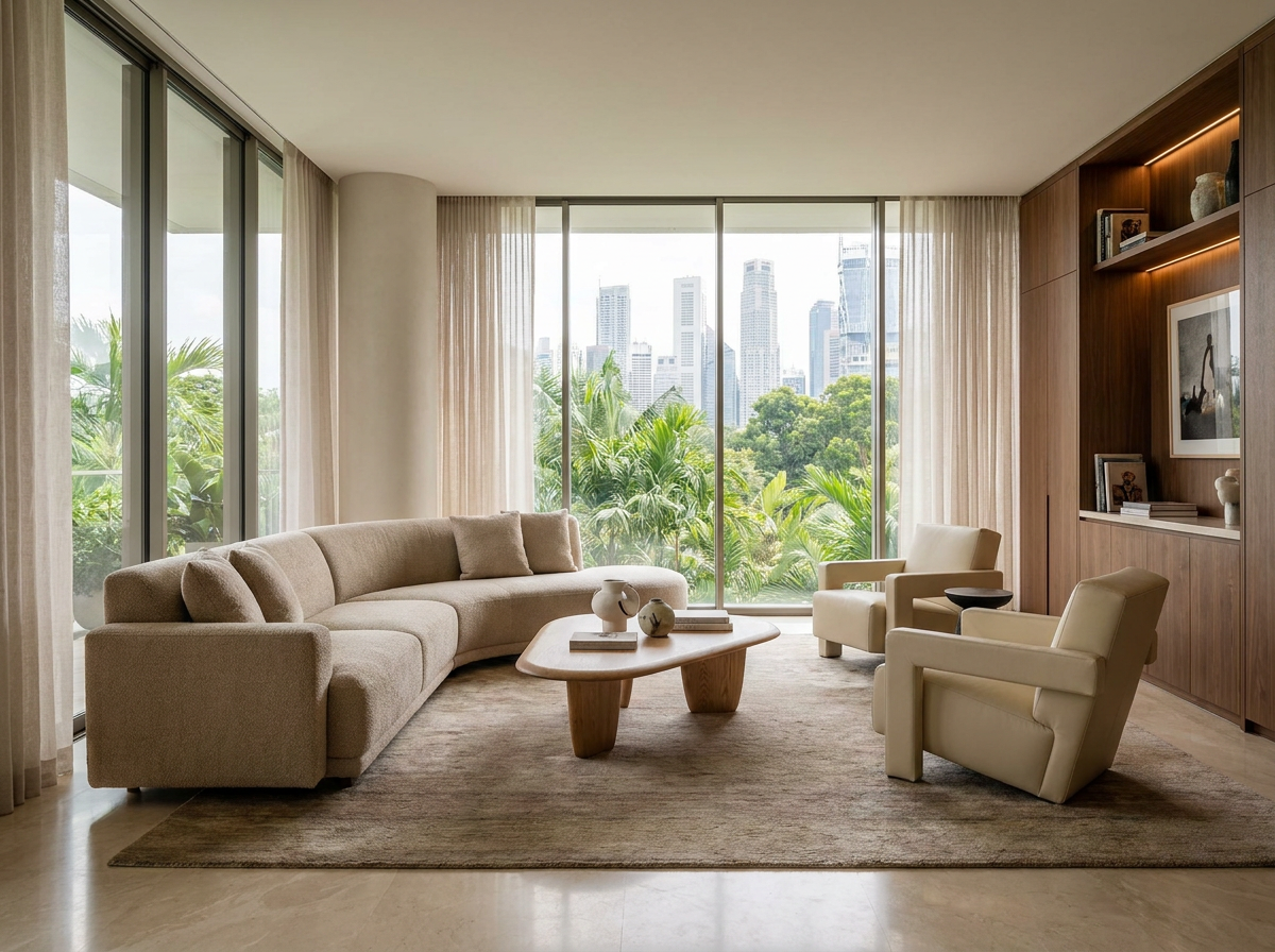 Living room — AI illustrative render