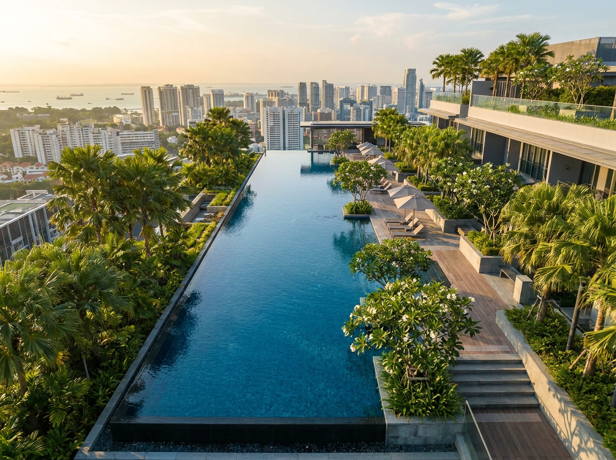Pool deck — AI illustrative render