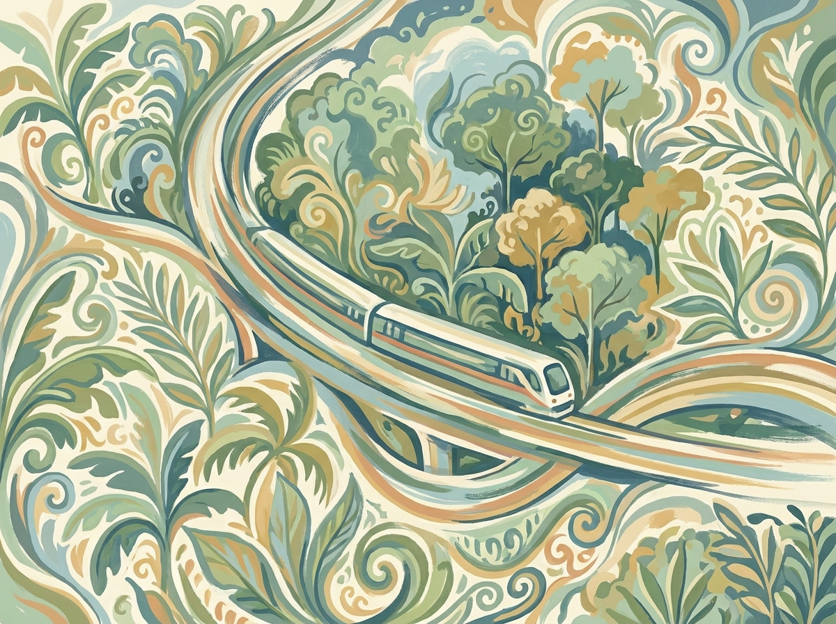 Decorative illustration of lush Thomson greenery and connectivity — AI generated, not a representation of the actual surroundings