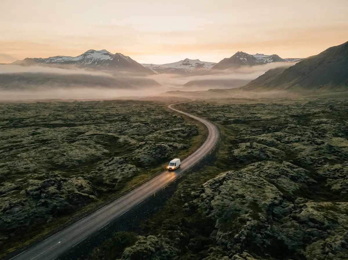 Ferðalagið, vegur í gegnum íslenskt hraun
