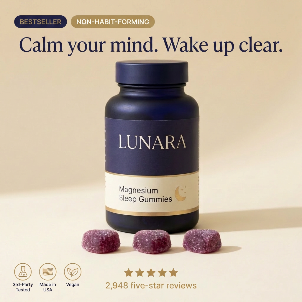 LUNARA Magnesium Sleep Gummies