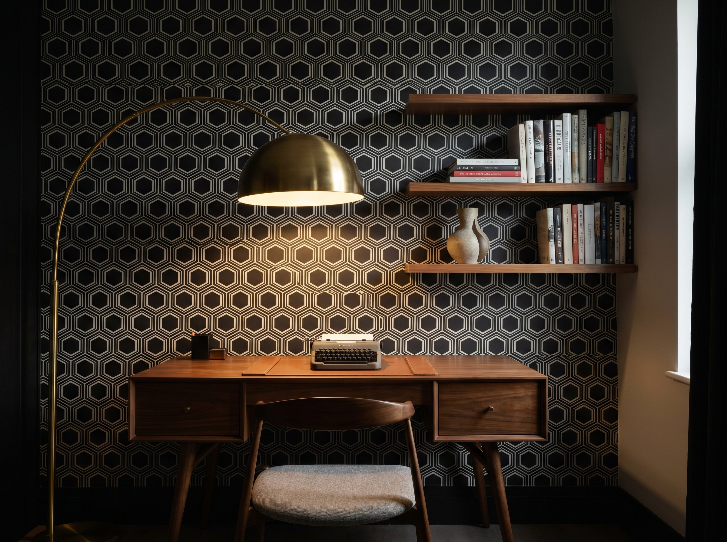 Hex Noir wallpaper by Graham & Brown