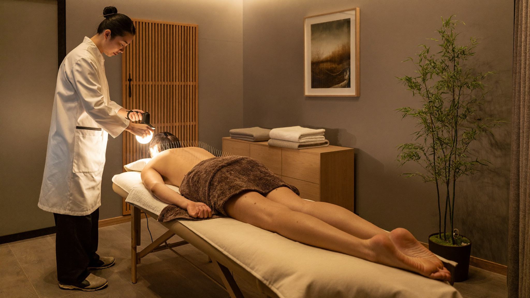 Acupuncture treatment room in the teaching clinic