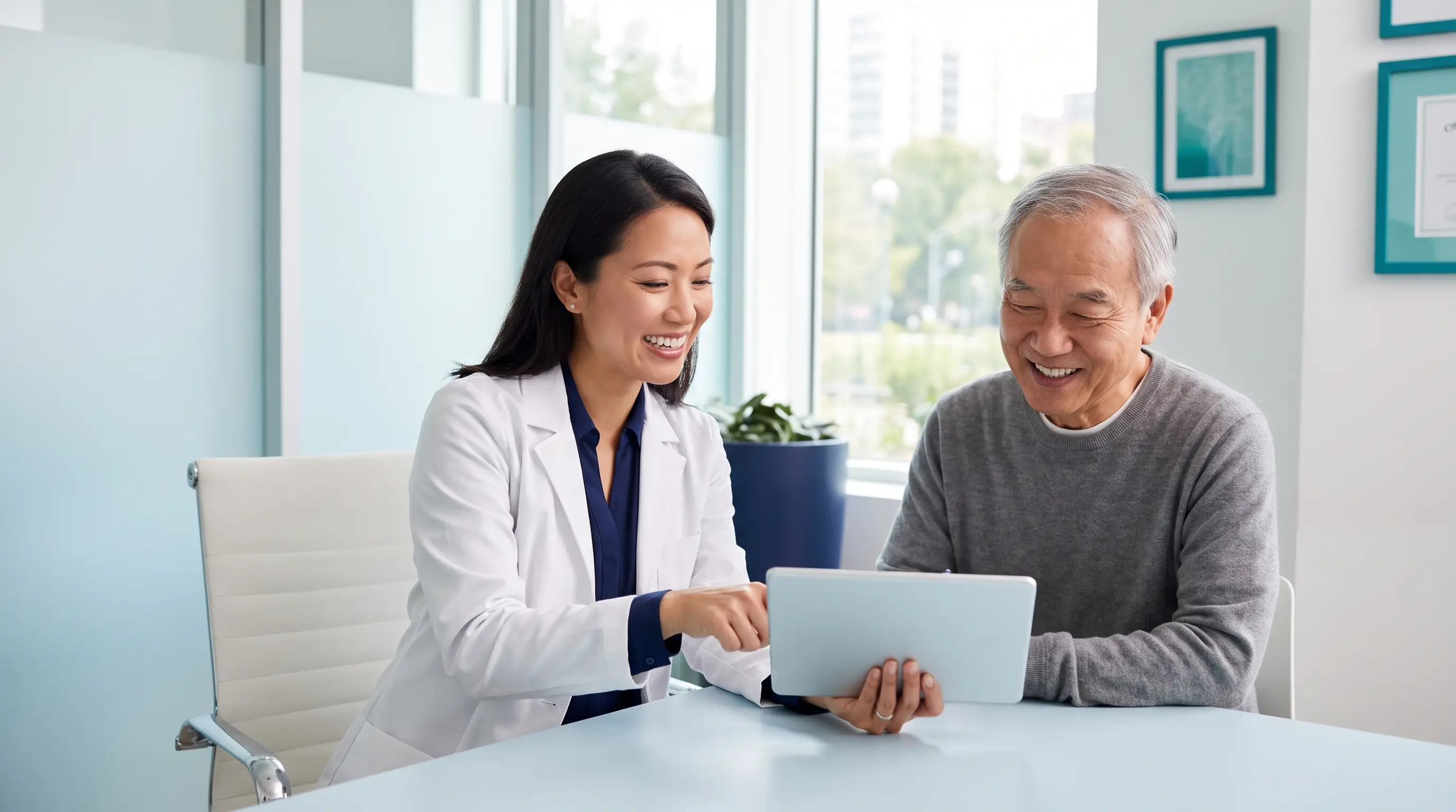 Practitioner with patient