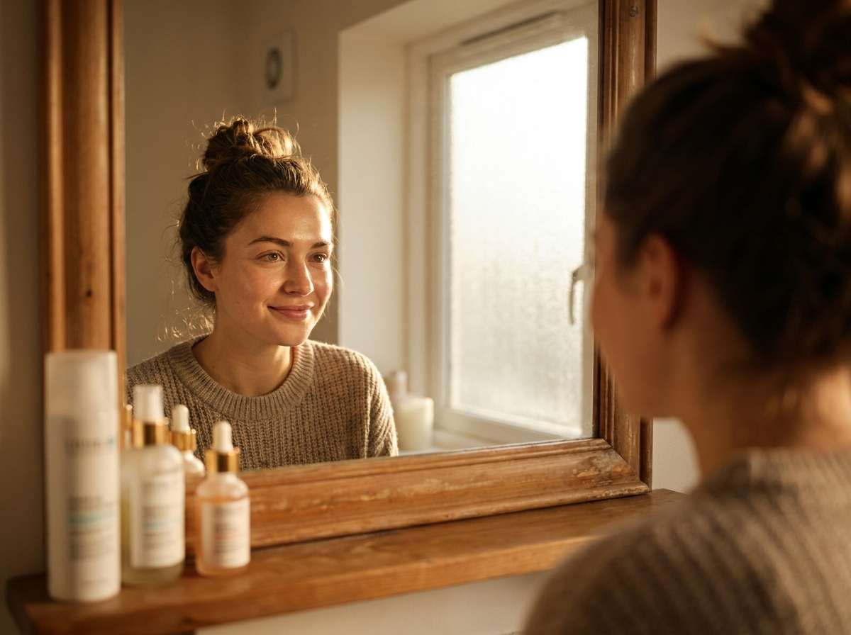 Glowing skin after using the cream