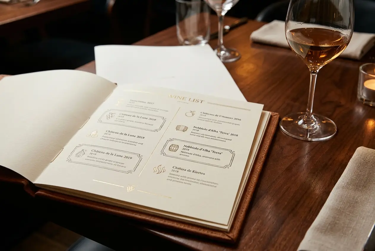 Carta dei vini ingegnerizzata