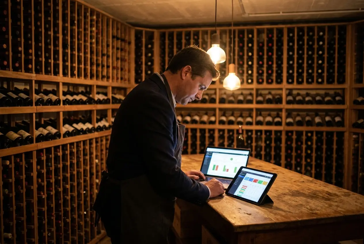 Gestione della cantina con fogli di lavoro