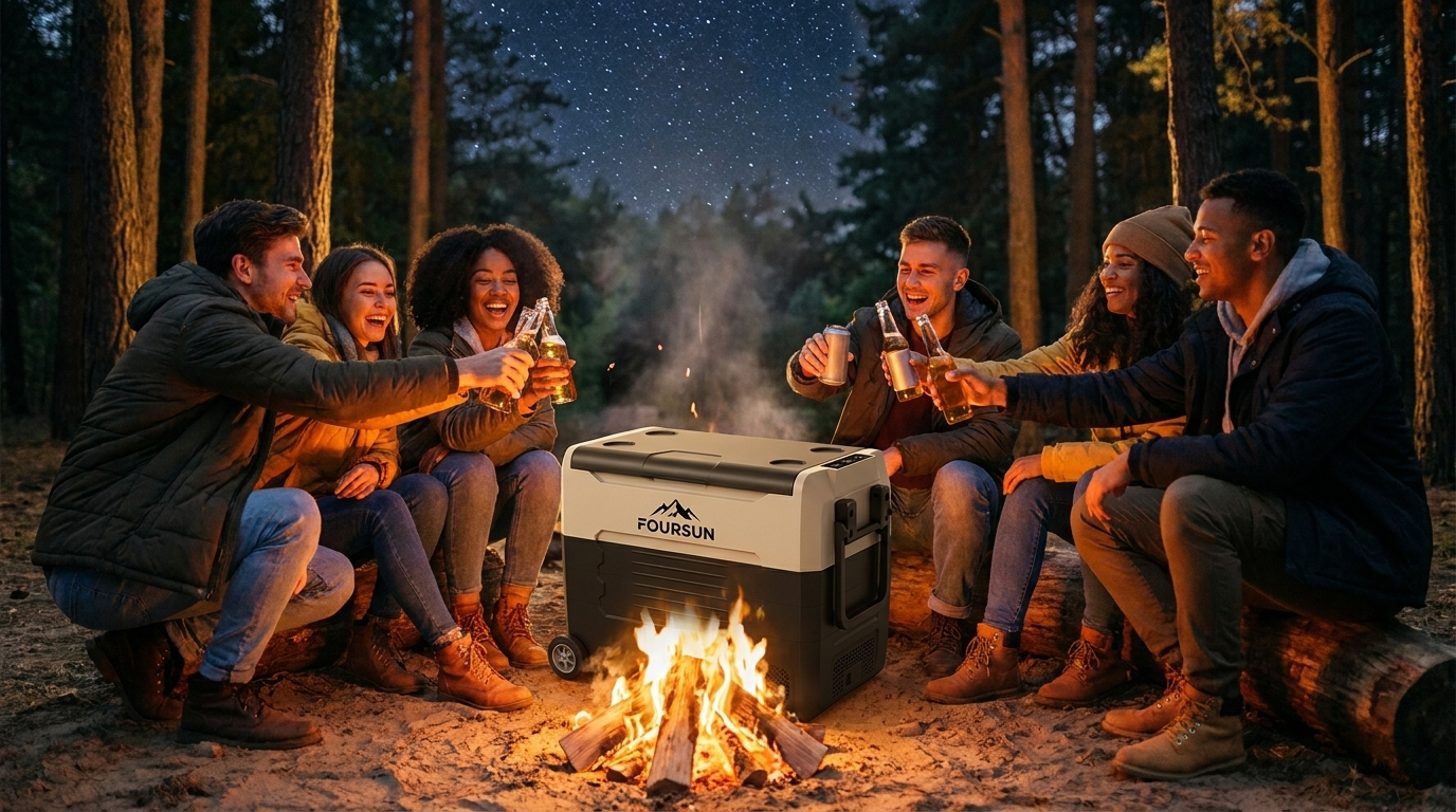 Camping entre amis avec iCold