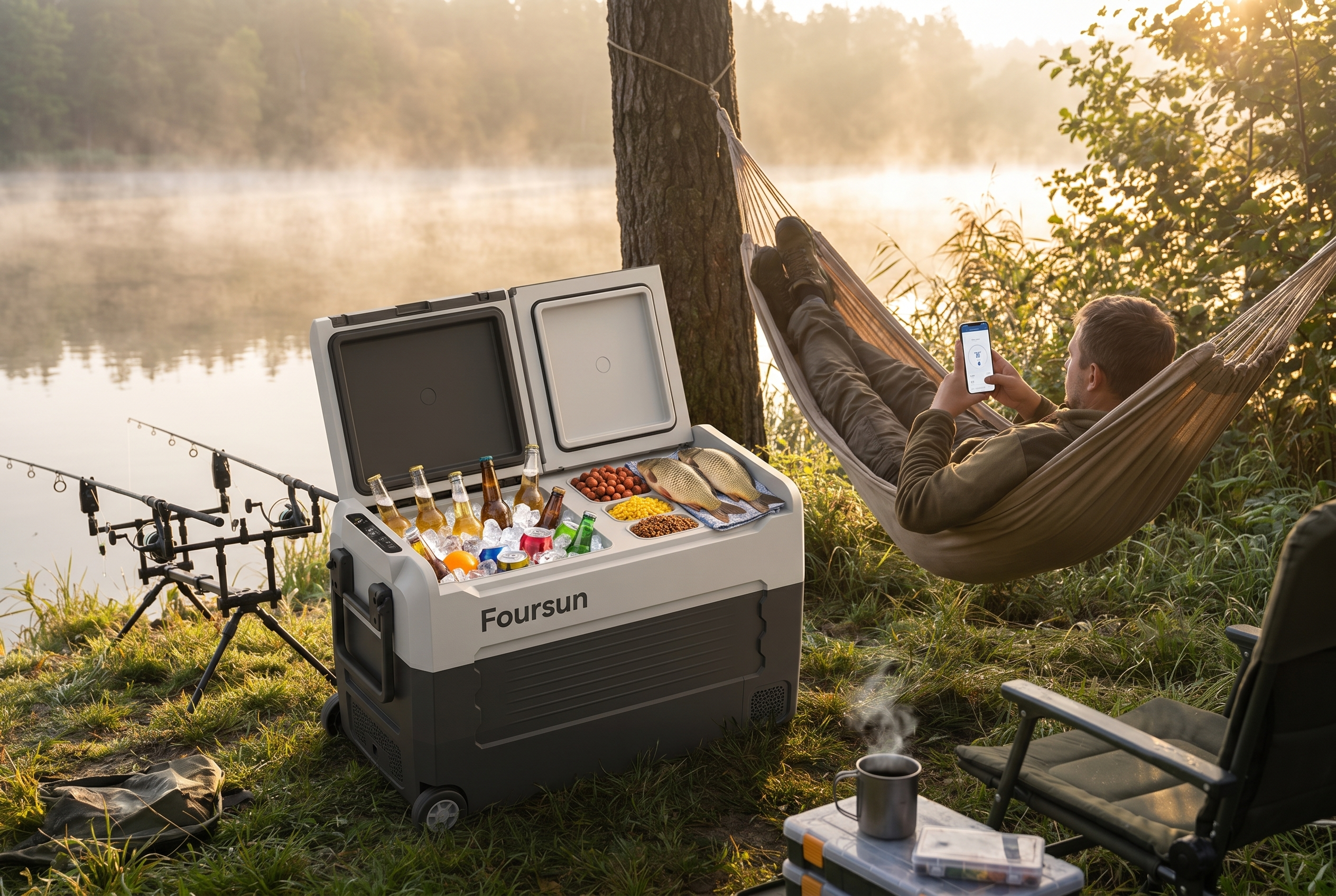 Pêche carpiste avec iCold
