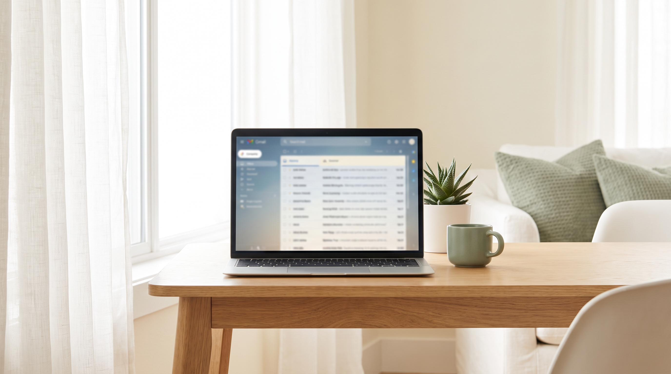 An email campaign open on a laptop