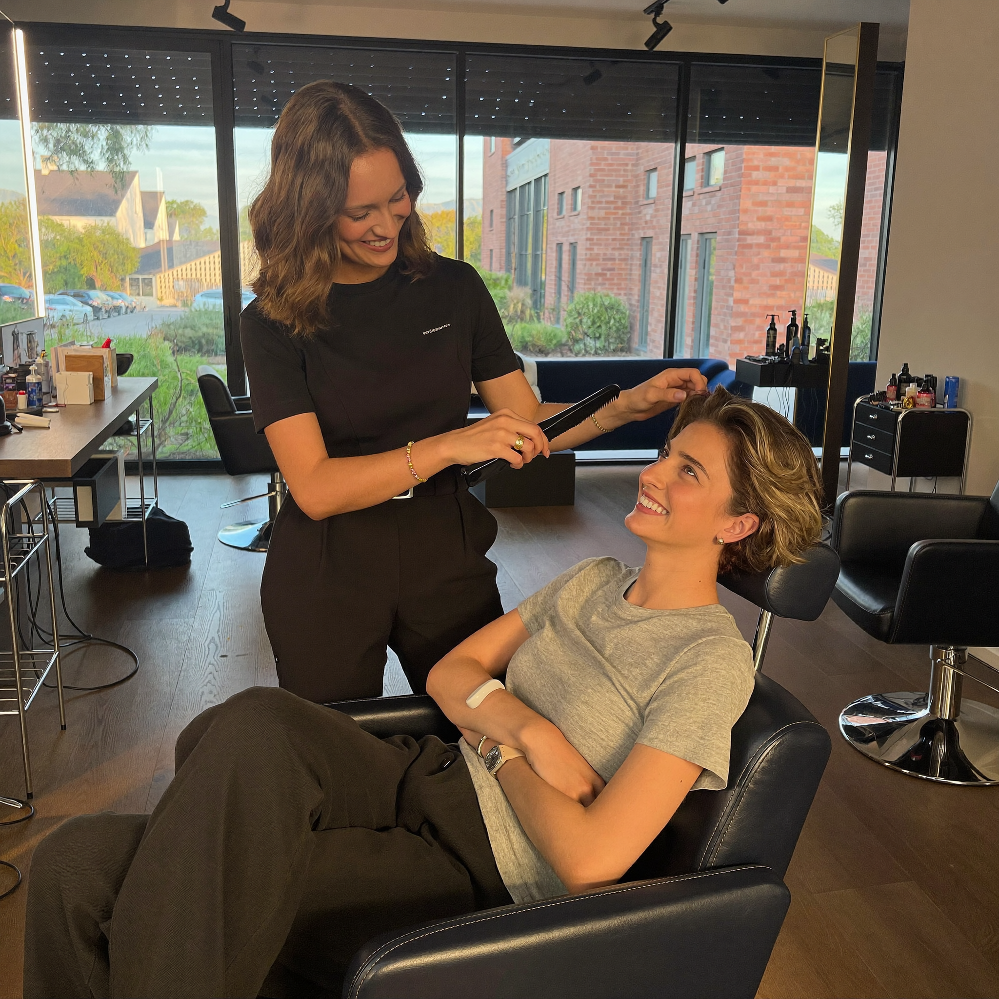 AI-generated hair salon post image