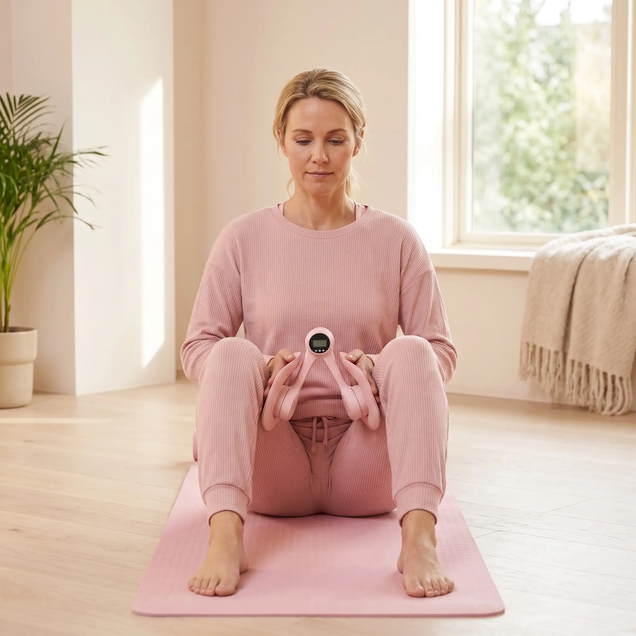 Kvinde bruger CoreShaper hjemme
