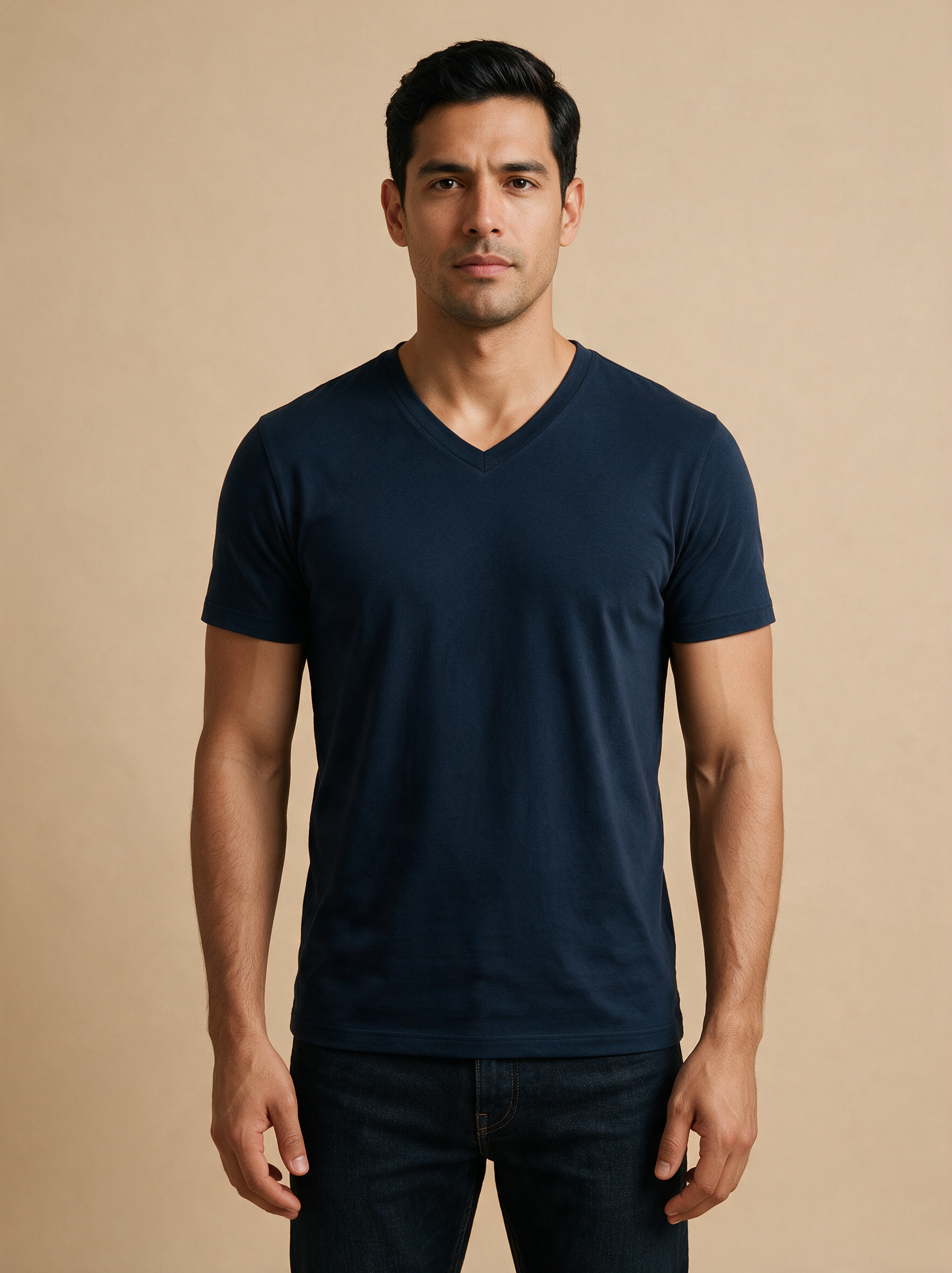 Corte de la camiseta TRAMA cuello en V