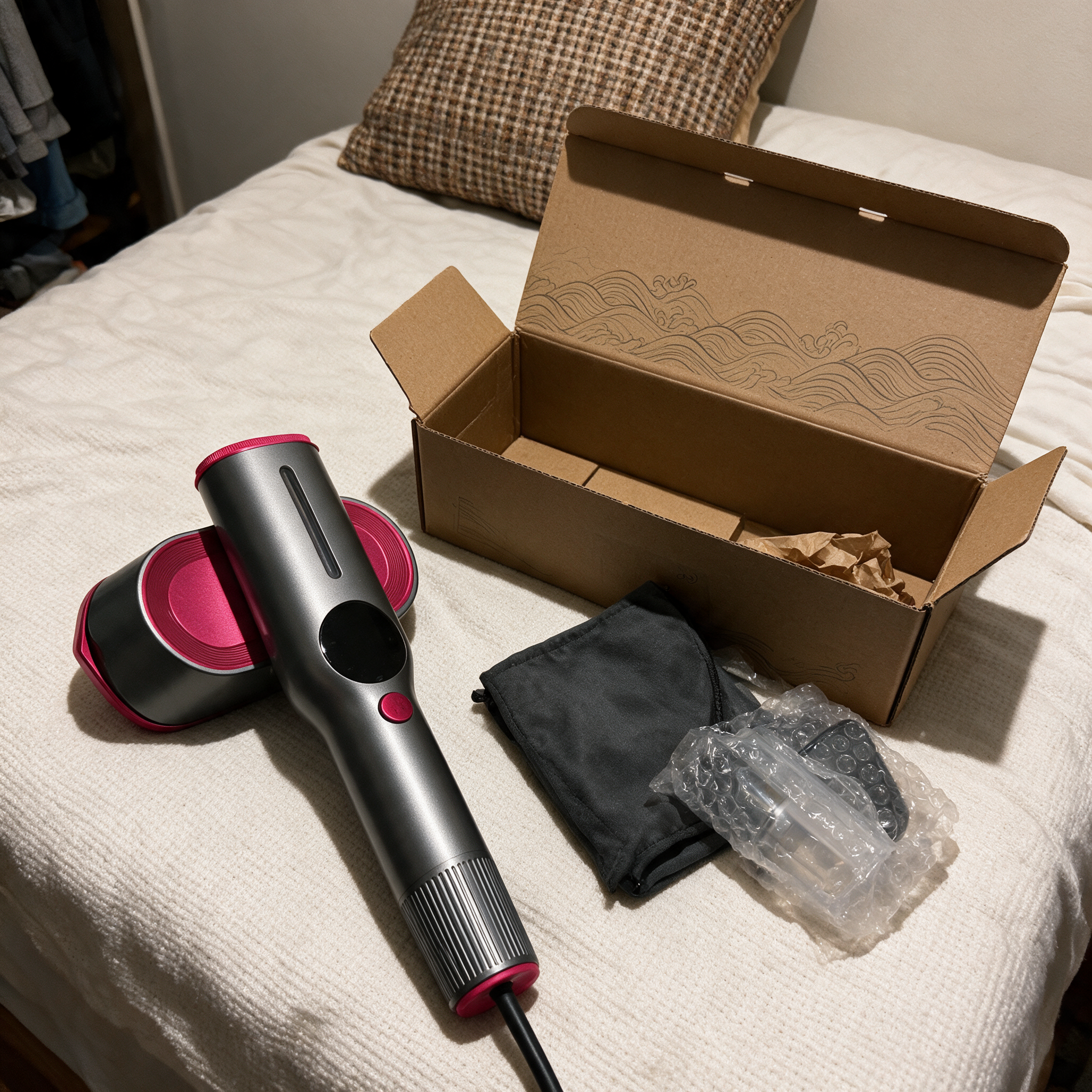 La plancha vaporizadora recién desempacada