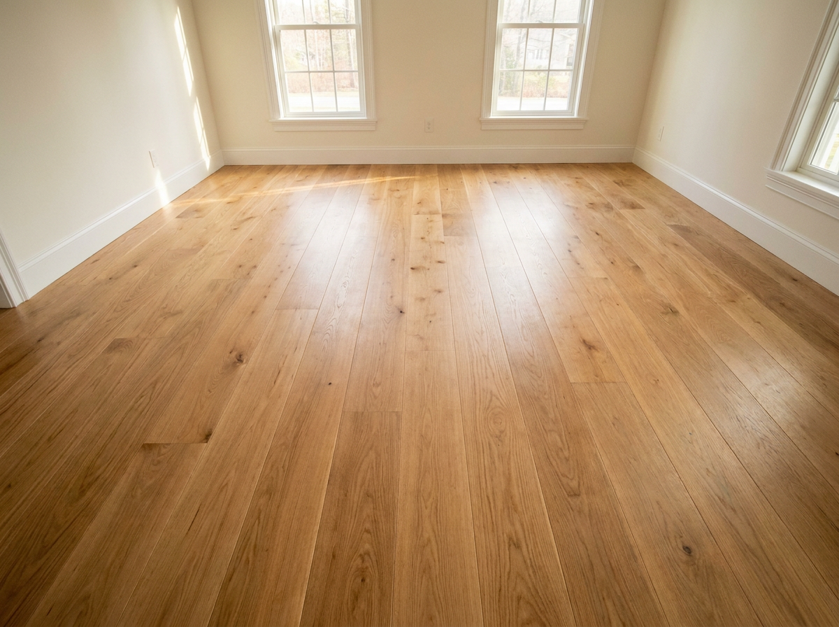White oak flooring installed across a Norwalk main floor