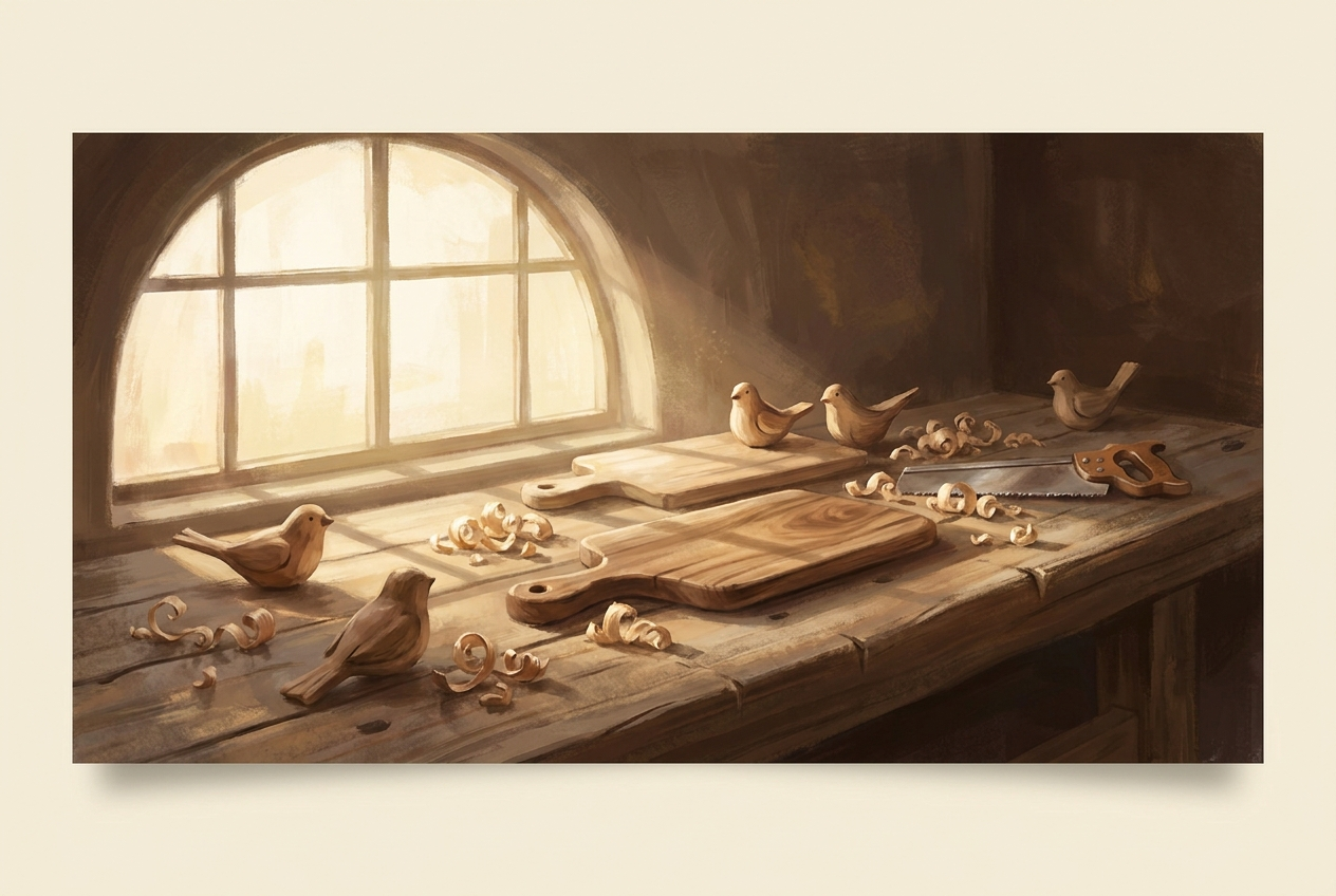 Aves Mágicas en Madera — moldes escala 1:1