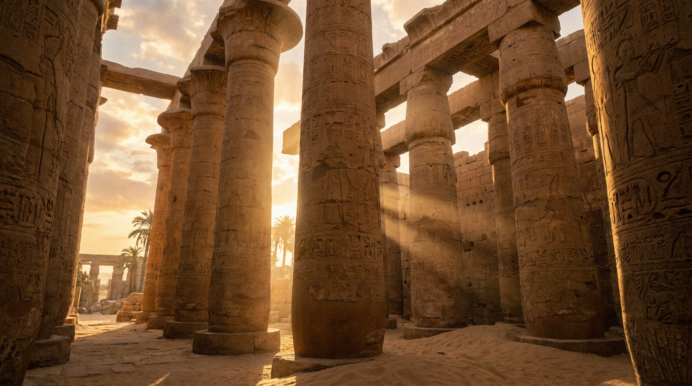 Ancient Egyptian Temple Ruins — Midjourney
