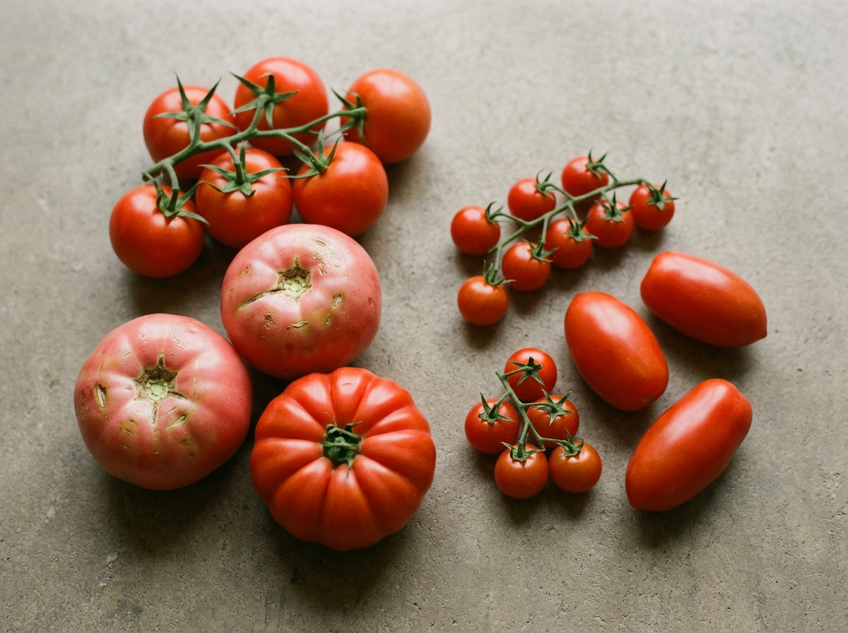 Range of tomato types