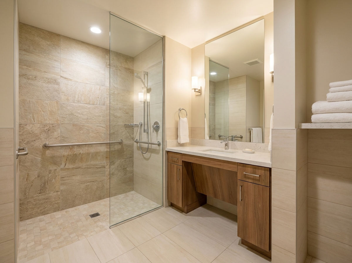 Bathroom at AuraBridge Independent Residency