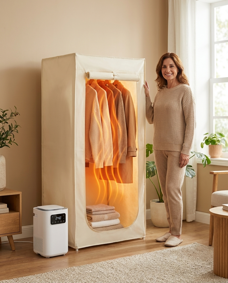 ThermoDry portátil instalado en un dormitorio